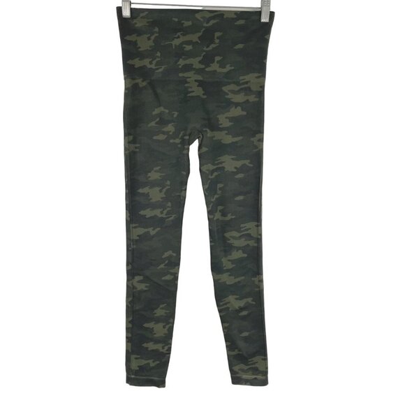 Spanx Look at Me Now Seamless Leggings Medium Camo Green Stretch PT-1954‎ - Picture 1 of 6
